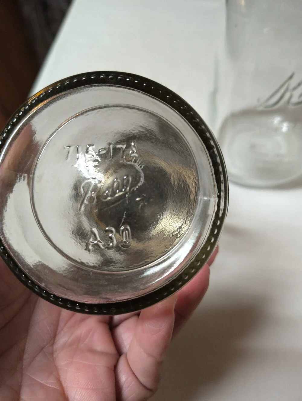 Vintage Mason Glass Storage Jars with Kerr Ball Heinz Jars Wide Mouth Jars